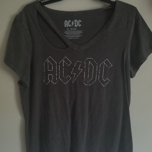 Distressed ACDC tee